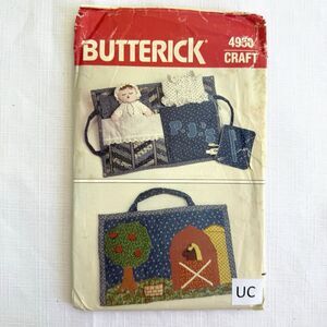 Butterick 4950 Sewing Pattern Travel Bag Doll Pajama Toiletry Storage UNCUT